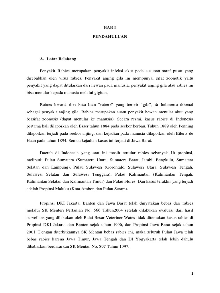 Makalah Rabies | PDF