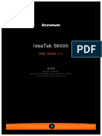 Lenovo IdeaTab S6000 Manual