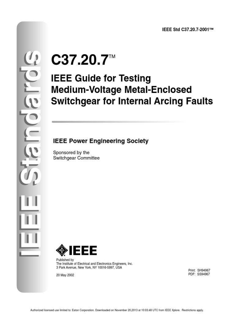 IEEE Guide For Testing MV Switchgear | PDF | Electric Arc | Alternating ...