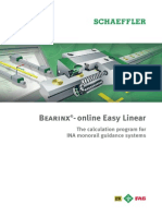 Bearinx - Online Easy Linear: The Calculation Program For INA Monorail Guidance Systems