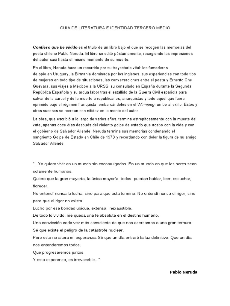 Confieso Que He Vivido Política Agitación Free 30day Trial Scribd