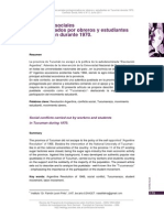 Conflictos Sociales Protagonizados Por Obreros y Estudiantes en Tucumán Durante 1970 - Silvia G. Nassif