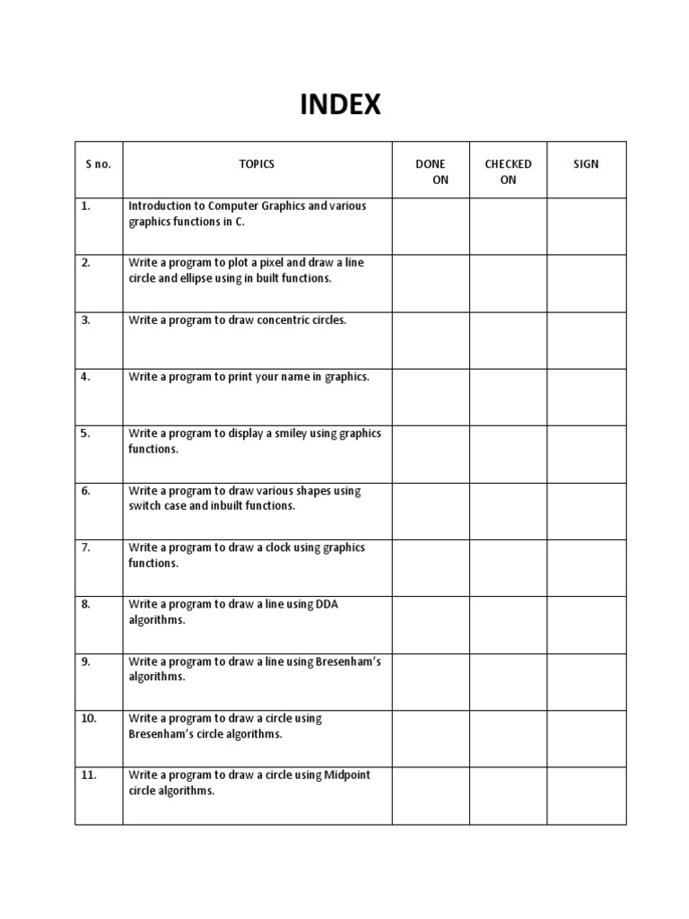 Graphic Index Computer Vision Graphic Design