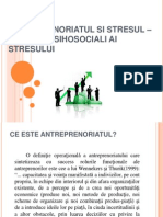 Antreprenoriatul Si Stresul- Factorii Psihosociali Ai Stresului