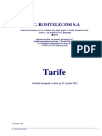 Tarife Romtelecom - Lista Completa TEL VERDE