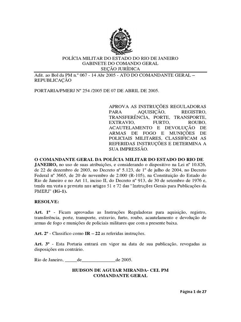 Declaração Escrita Da Efetiva Necessidade Arma De Fogo