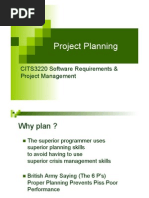 Project Planning: CITS3220 Software Requirements & Project Management