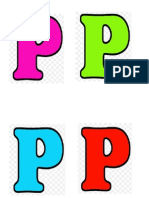 Letras de Colores P