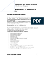 Gestion de Mantenimiento en Refineria de Petroleo