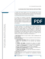 Postura 15: La Amenaza de Los Pactos Colectivos Del Sector Público