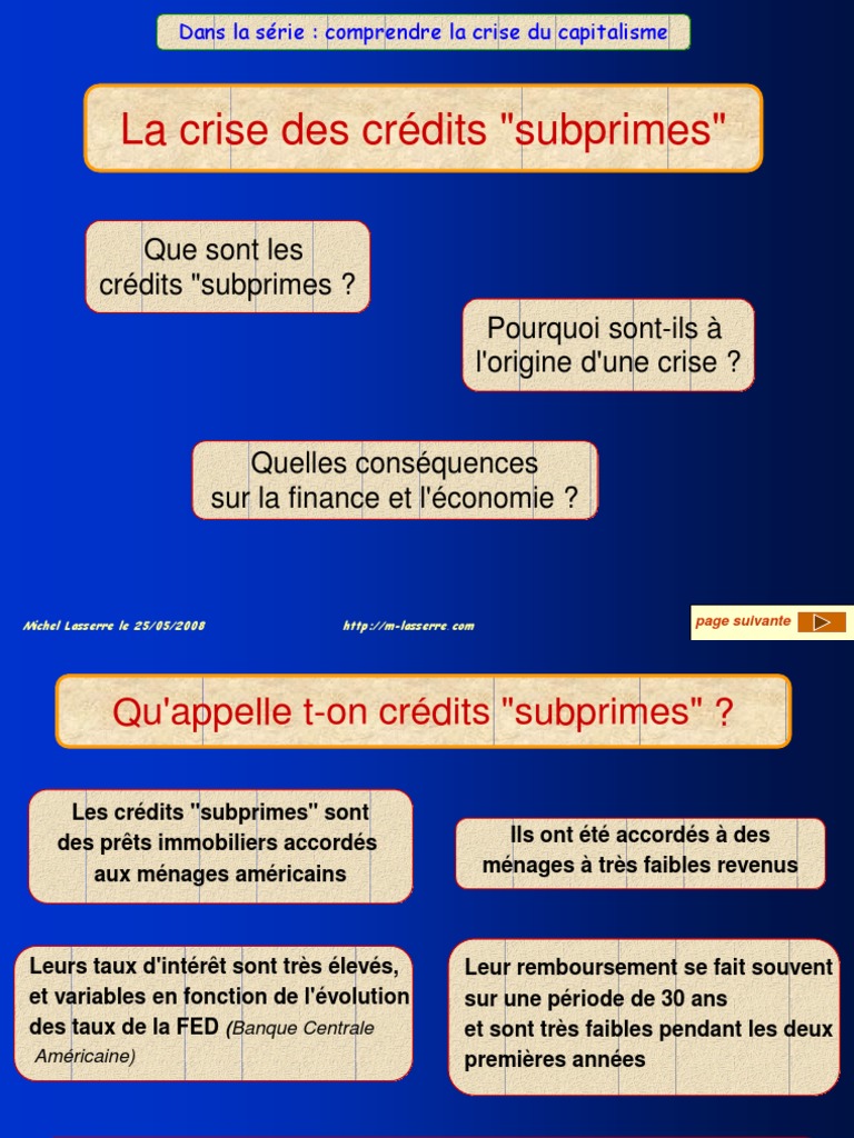 Crise Des Subprime S | PDF | Subprime | Titrisation