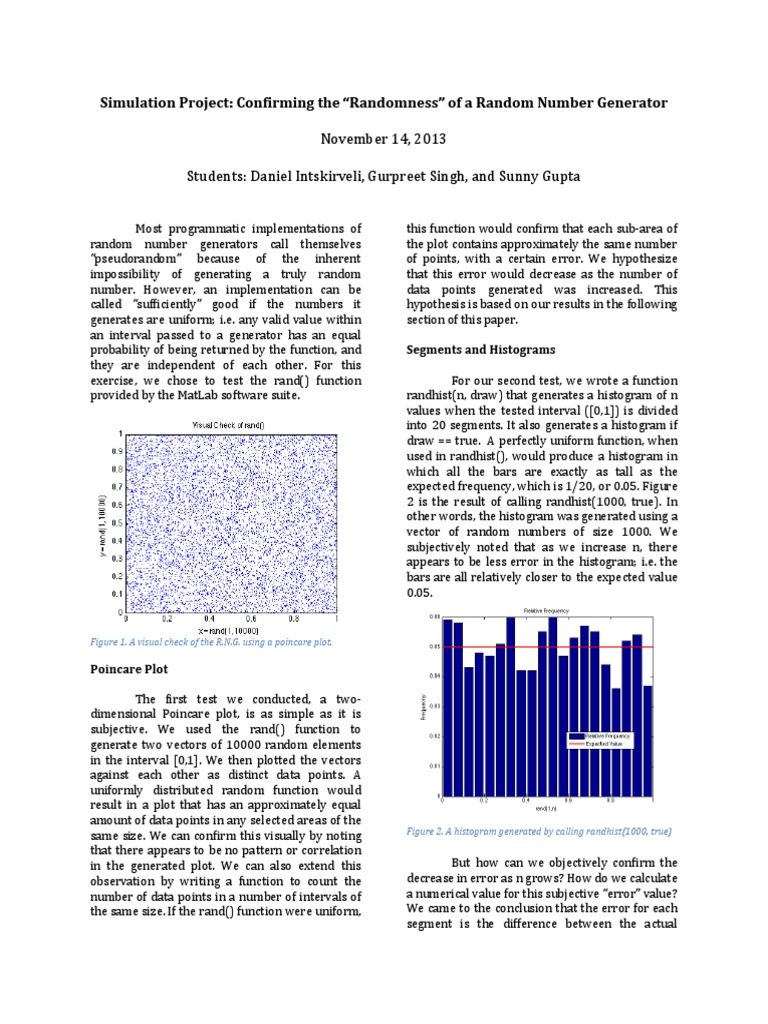 Testing Randomness in Number Generators | PDF | Statistical Theory ...