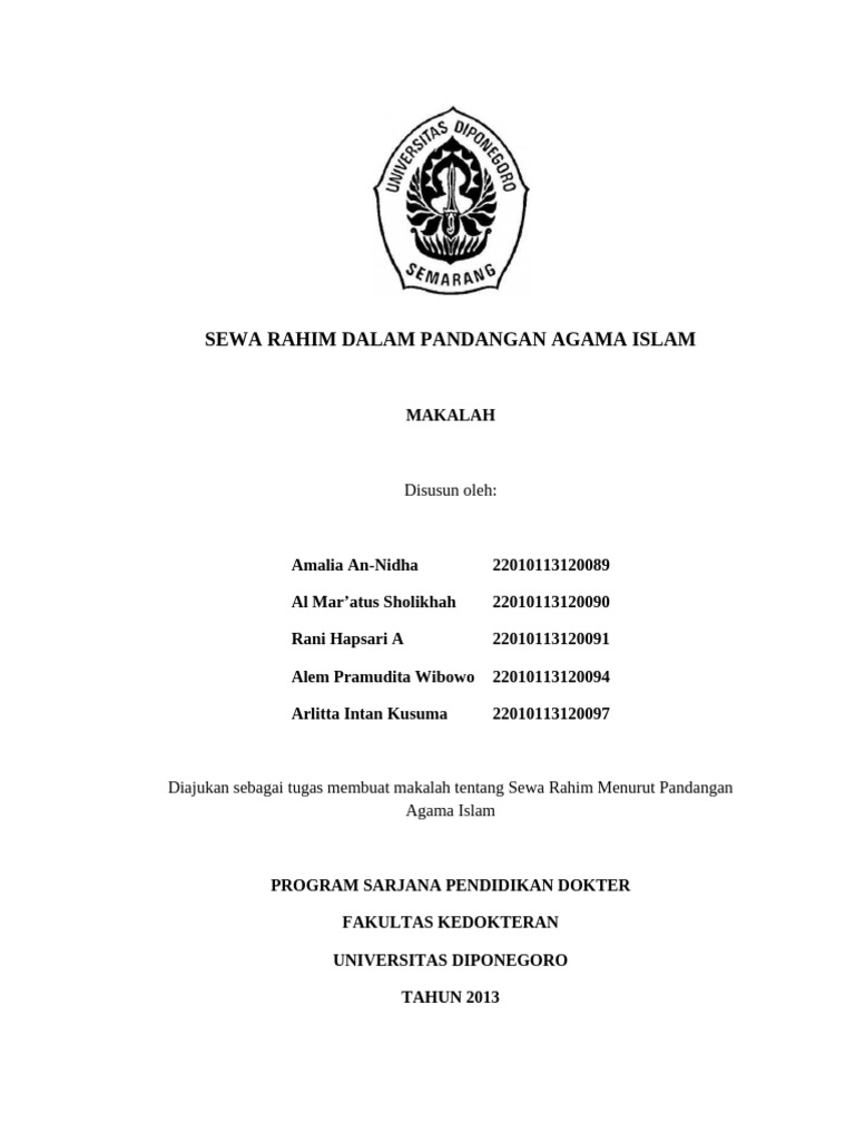 Makalah Sewa Rahim