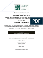 Final Report For A Study On Composition and Drivers of Energy Prices and Costs in Energy Intensive Industries