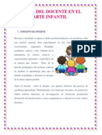 Rol Del Docente en El Arte Infantill