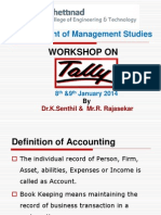 DMS Workshop on Accounting and Tally