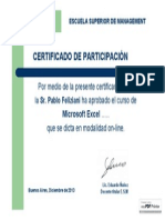 Certificado de Participación Pablofeliziani