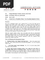 American Action Forum Immigration June Survey Memo