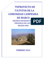 Anteproyecto - Estatutos Comunidad Marco - 2014 PDF