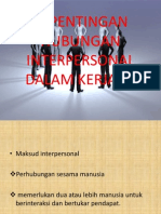 Kepentingan Hubungan Interpersonal Dalam Kerjaya