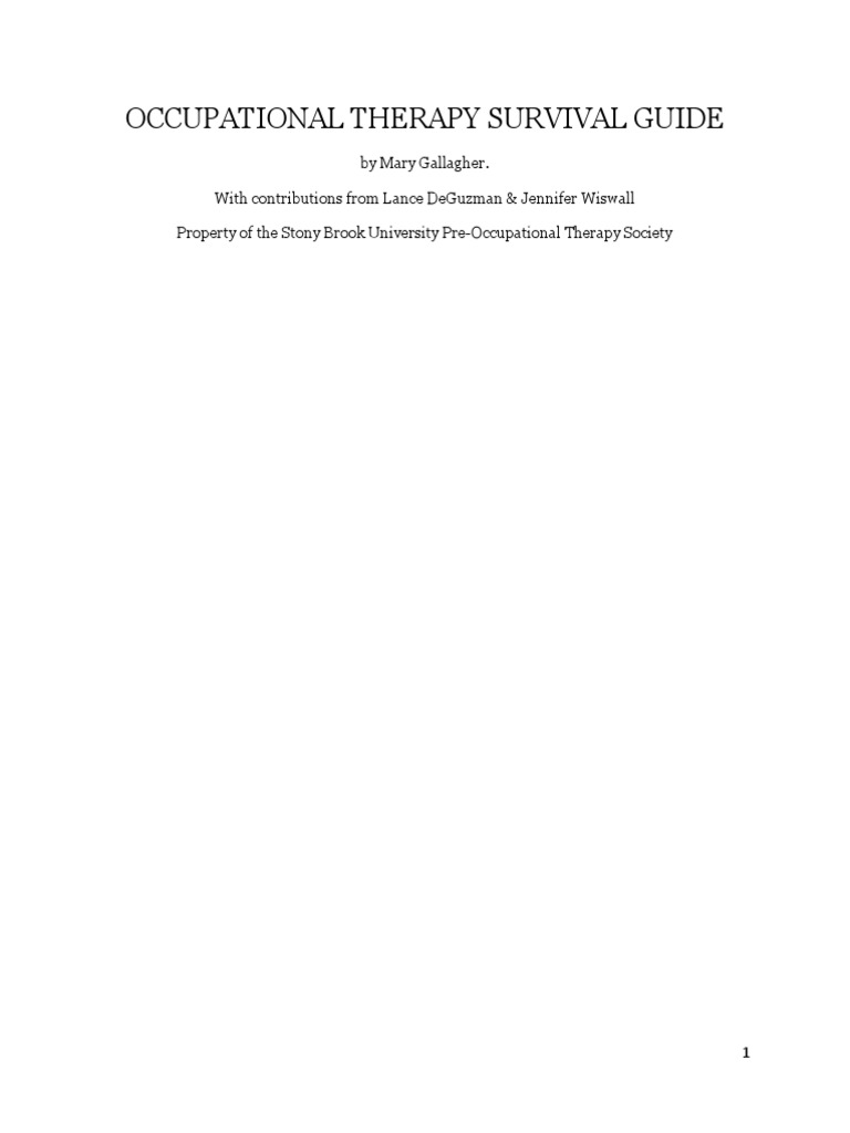 Occupational Therapy Survival Guide | PDF | Graduate Record ...