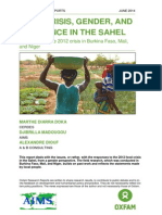 Food Crisis, Gender, and Resilience in The Sahel: Lessons From The 2012 Crisis in Burkina Faso, Mali, and Niger