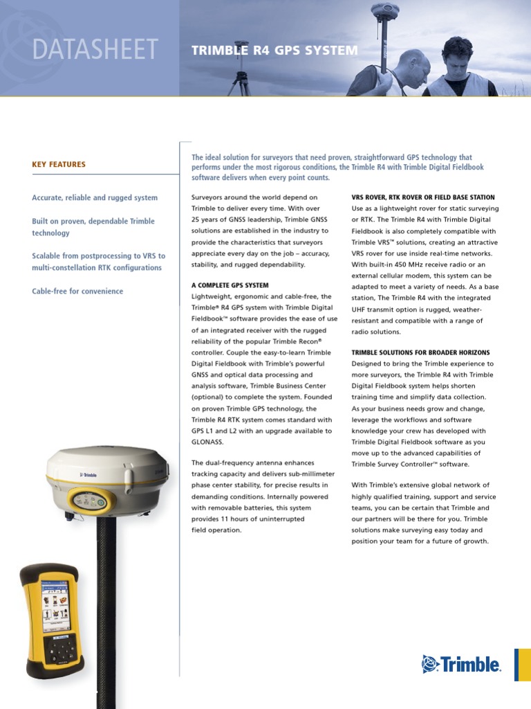 Trimble R4 Gps Surveying Global Positioning System