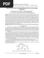 Short Circuit Fault Analysis of Electrical Power System Using MATLAB