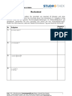 Studeo Rechentest für Klausuren - Unterlagen Mathe 1036 