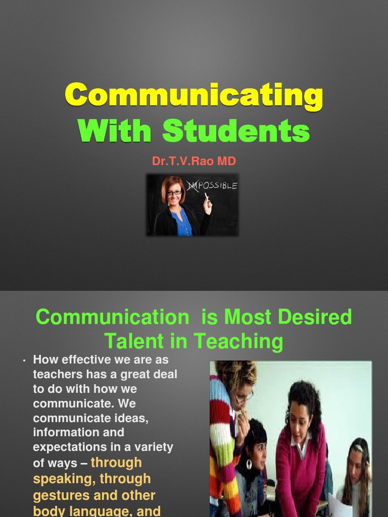 Effective Teaching Communication | PDF | Lecture | Body Language