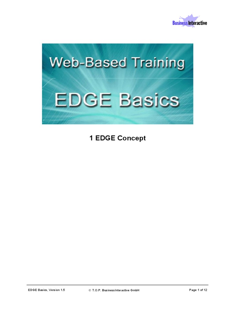 1 Edge Concept Edge Basics Version 1 5 T O P Businessinteractive