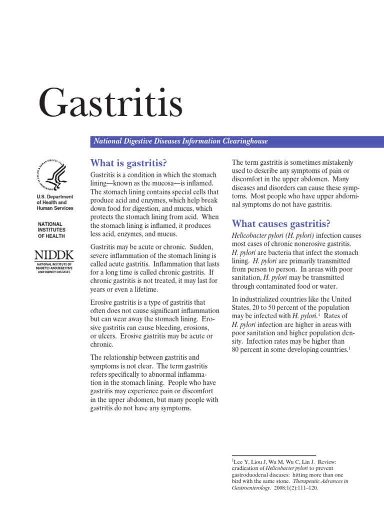 Gastritis pdf Peptic Ulcer Clinical Medicine
