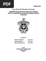 Download Makalah Kelompok 3 Penerbitan Sekuritas Ekuitas Saham Rights Warrants Dan Kewajiban Jangka Panjang by Andi Rivan Musyafir SN229332988 doc pdf