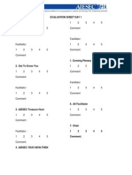 Evaluation Sheet Day 1 1. Opening Plenary