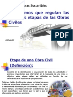 Organismos que regulan las etapas de Obras Civiles