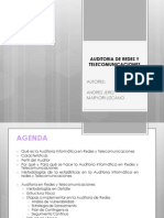 Auditoria de Redes Y Telecomunicaciones: Autores: Andres Jerez Maryori Lizcano