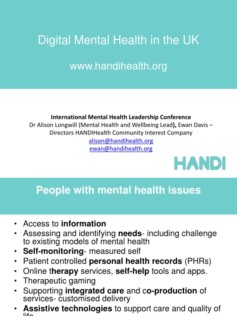 Digital Mental Health | PDF | Health Care | Mental Health