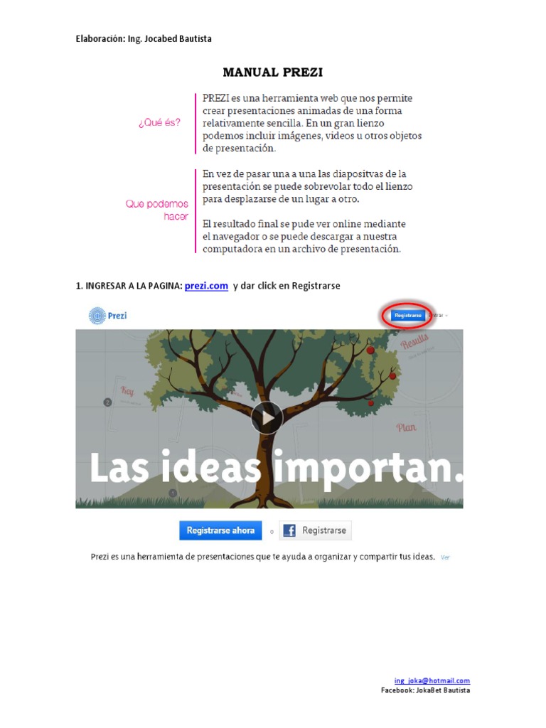 Manual de Uso de Prezi y Descargas PDF | PDF