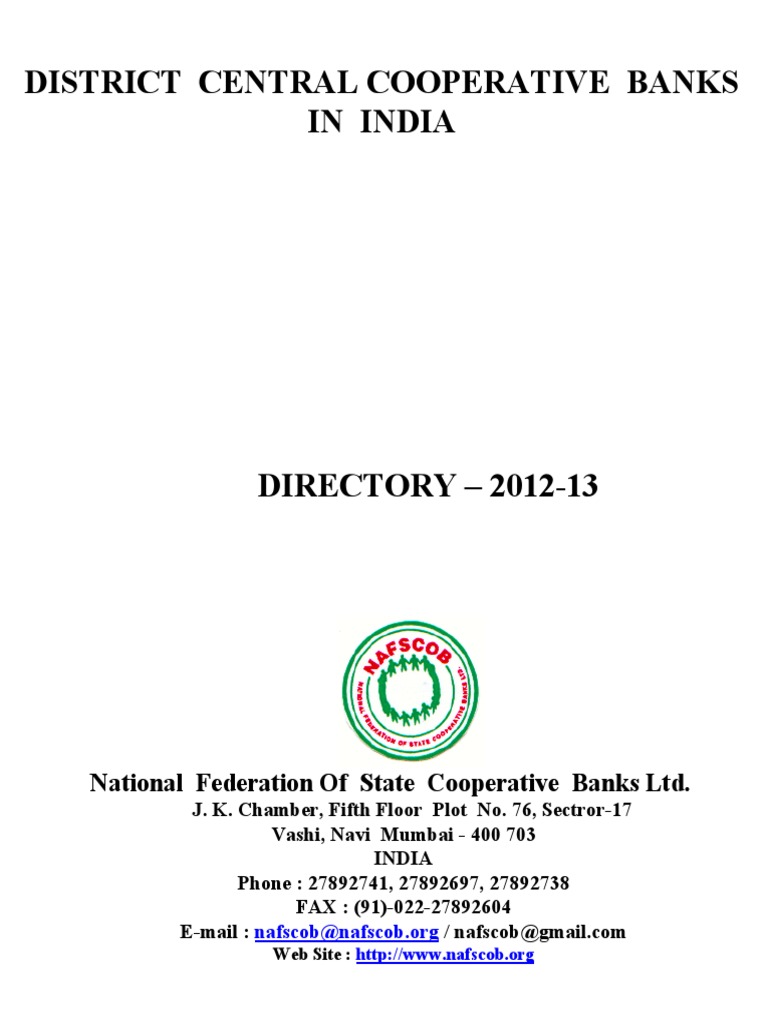 District Central Cooperative Banks in India | PDF | Business