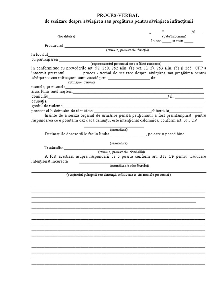 PV Sesizare | PDF