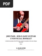 Guitar Lesson Joe Pass The Blue Side Of Jazz Booklet