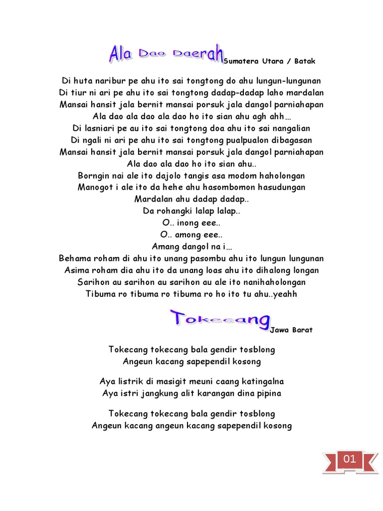 Kumpulan Lagu Daerah