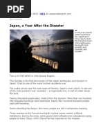 Japan, A Year After The Disaster