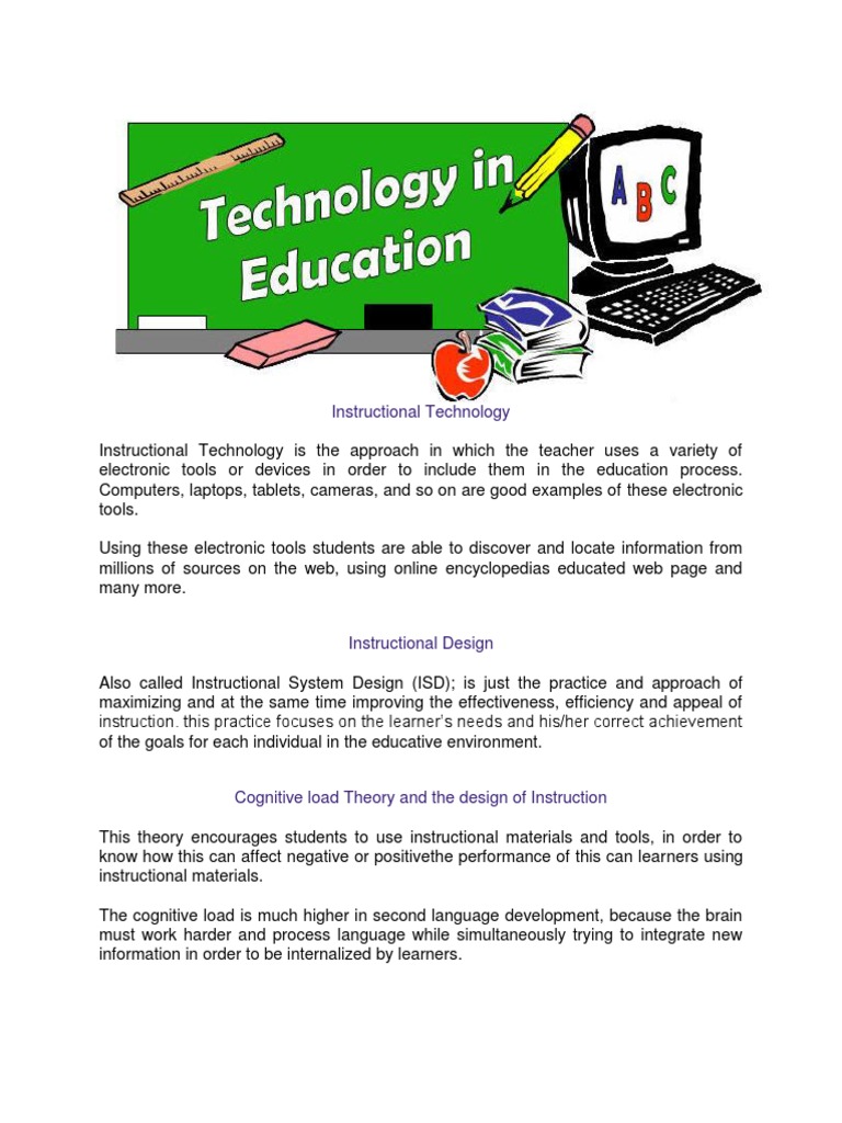 Instructional Technology and Design Models | PDF | Instructional Design ...