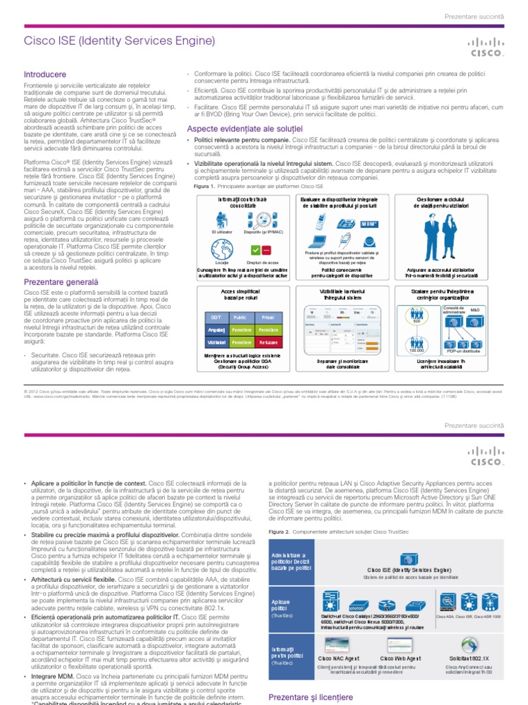 Cisco ISE - Prezentare Generala | PDF