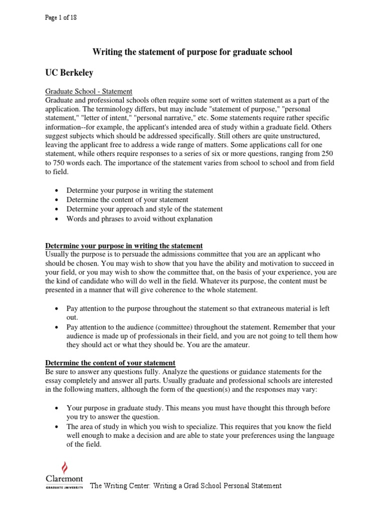Grad School Personal Statement Graduate School Essays