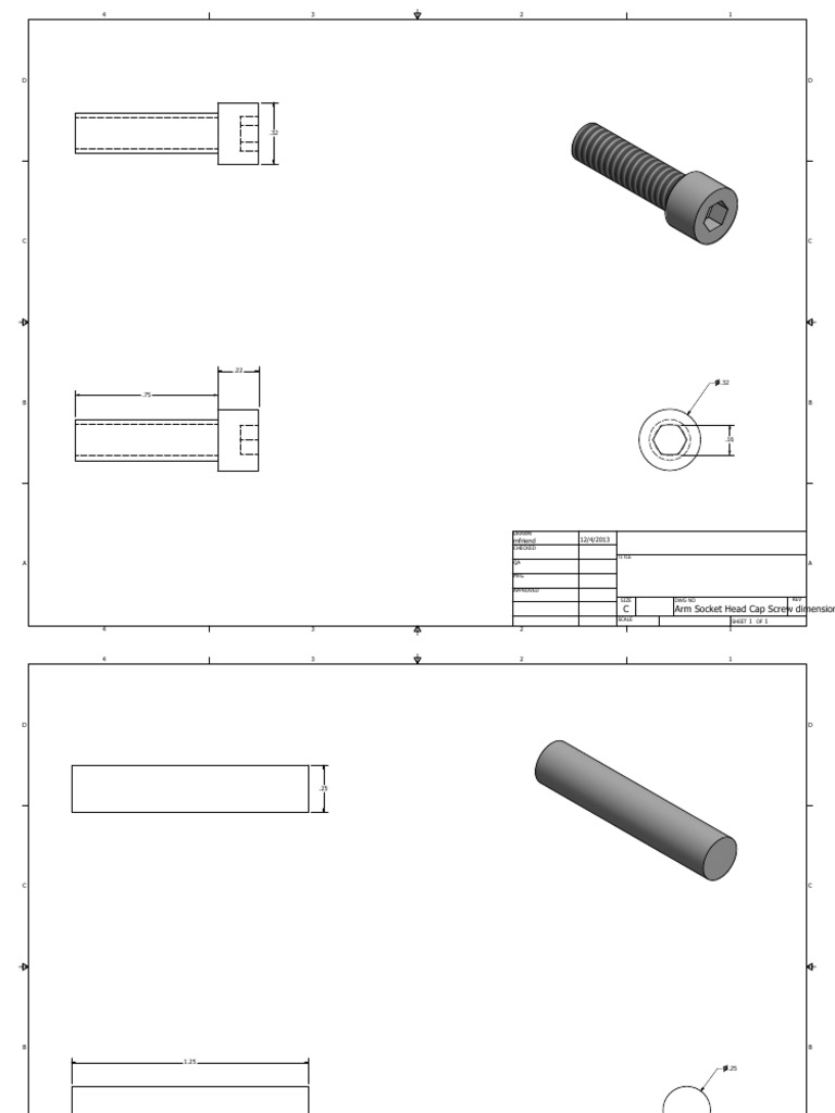 Mechanical Component Dimensions Guide | PDF | Technology & Engineering