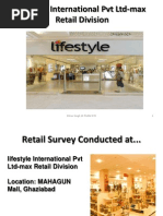 Lifestyle International PVT Ltd-Max Retail Division: 1 Dhruv Singh 10 PGDM 035