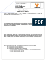 1 Lista de Exercícios - Operações Entre Conjuntos