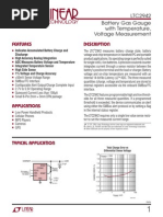 Description Features: Ltc2942 Battery Gas Gauge With Temperature, Voltage Measurement